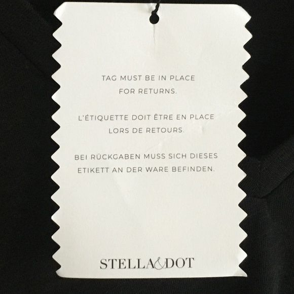 NWT Stella&Dot Women’s The Twist Tee Black Modal Cotton Lightweight Sz L - Picture 11 of 12